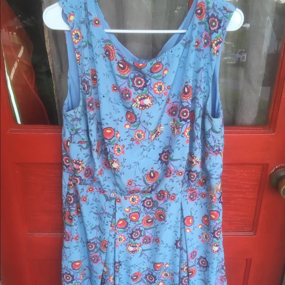 🦋🌸🌼 •ModCloth• Blue Floral Midi Dress